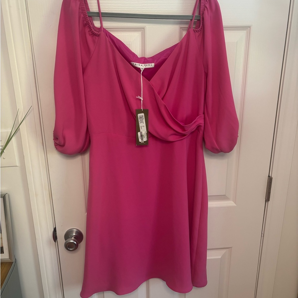 Trina Turk Vibrant Pink Dress. New. Size 12